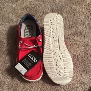 Hey Dude Kids Red Moccasins